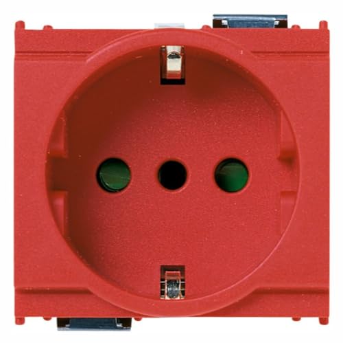 VIMAR SERIE IDEA – Steckdose 2-polig + Erde 16 A P30 rot von VIMAR