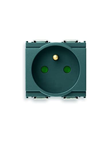 VIMAR SERIE IDEA – Steckdose 2-polig + Erde 16 A Universal Grau von VIMAR