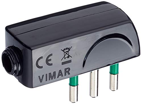 VIMAR Stecker 10 A platzsparend schwarz von VIMAR