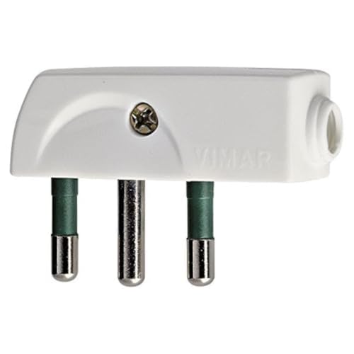 Vimar 00207.B Stecker 2P+T 16A Spa17, Weiß von VIMAR