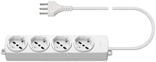 Vimar 01292.CC.B Steckdosenleiste 4 universale+Kabel weiß von VIMAR
