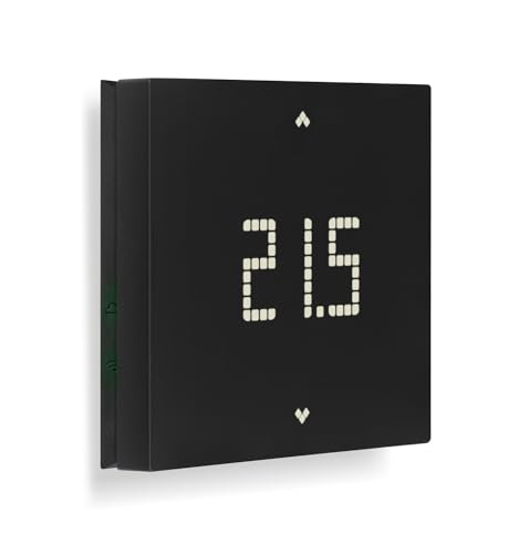 Vimar 02912.G Smart Thermostat, kompatibel mit den Sprachassistenten Alexa und Google, lokale Steuerung und Fernverwaltung über App View, AP-Installation, Schwarz von VIMAR