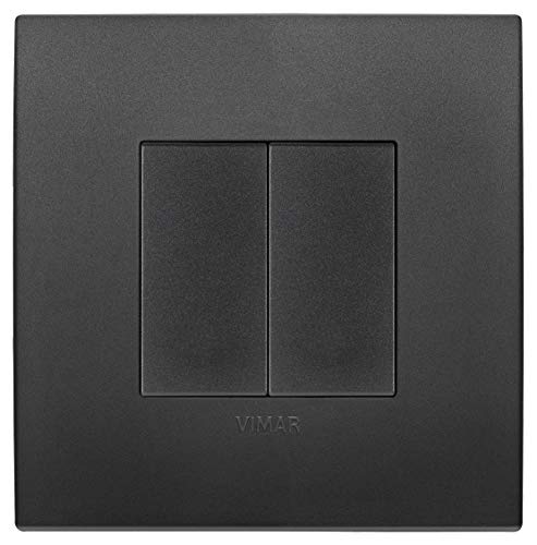 Vimar 0K03925.07 Arké Steuerungs-Set, kabellos und ohne Batterien, VIEW Wireless Standard Bluetooth komplett mit Halterung, Tasten, 2M-Platte von VIMAR