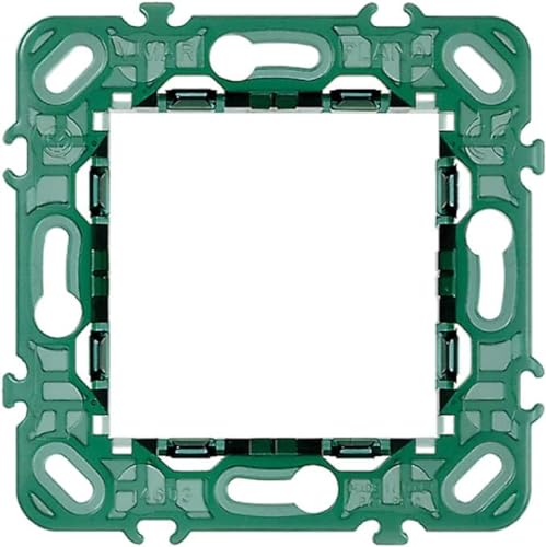 Vimar 0R14603 2-Modul-Halterung, ohne Schrauben, für Unterputzdosen 60 mm oder 56x56 mm, kombinierbar mit Stiftabstand 71 mm, waagrechter oder senkrechter Geräteeinbau von VIMAR