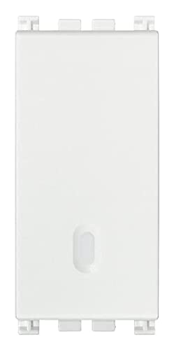 VIMAR 0R19004.B Umsteller 1P Serie Arké, 10 AX 250 V beleuchtbar, Taste austauschbar, max. 100 W für Lampen mit integriertem Netzteil (IEC 60669-1:2017), weiß von VIMAR