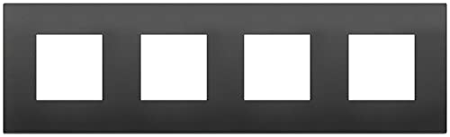 Vimar 19669.71 Arké 8-Modul-Abdeckrahmen Classic (2+2+2+2 StifTabstand 71 mm), Technopolymer, schwarz von VIMAR