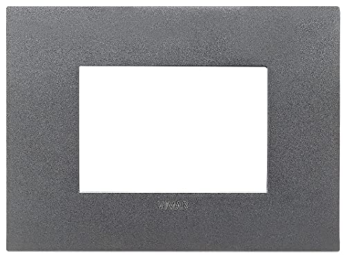 Vimar 19953.02 Arké fit Plate 3 Module, Metall, Schiefer matt von VIMAR