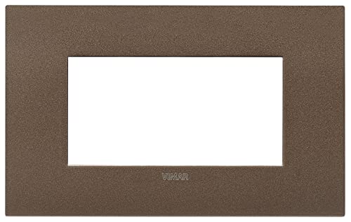 Vimar 19954.24 Arké fit Plate 4 Module, Metall, matt Bronze von VIMAR