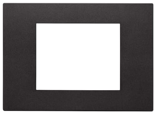Vimar 30653.02 Serie Linea Placca 3 Module, Technopolymer, schwarz von VIMAR