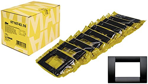 Vimar Idea 0T16743.16 Classic Platte 3 Module Technopolymer, 10 Stück, Schwarz Vimar Idea 0T16743.16 Classic Platte 3 Module Technopolymer, 10 Stück, Schwarz von VIMAR