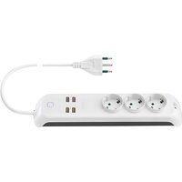 Multisteckdose 16A 3Schuko+4Usb+Int. + wlan Vimar 00447.CC.B von VIMAR