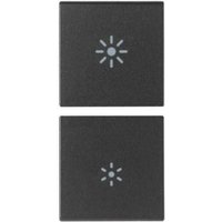 Zwei halbknöpfe Vimar arkè 19751.3- 1 modul-regelung-grau von VIMAR