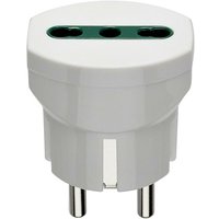 Zwischenstecker 2p+e 16a + steckdose p17/11 weiß - 00301.b - Vimar von VIMAR