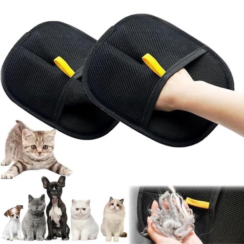 Fellentfernungs-Handschuh, Wiederverwendbarer doppelseitiger Haustierhaarentferner, Antistatischer Silikon Handschuh für Reinigung, Fellpflege & Baden, für Katzen & Hunde, Kleidung & Sofa (1 Stück) Fellentfernungs-Handschuh, Wiederverwendbarer doppelseitiger Haustierhaarentferner, Antistatischer Silikon Handschuh für Reinigung, Fellpflege & Baden, für Katzen & Hunde, Kleidung & Sofa (1 Stück) von VIMAZ