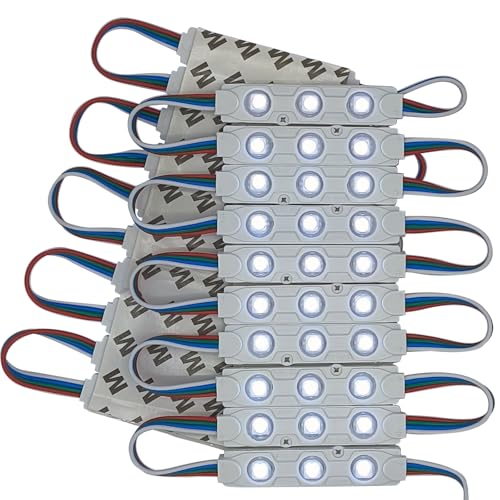 VIMLED 12V RGB LED Einspritzmodule – 20 Stück à 0,72W in rot-grün-blau – IP67 wasserfeste SMD LED Injektionsmodule für farbige Beleuchtung und Stimmungslicht von VIMLED