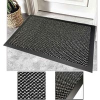 Vimoda - Eingangstürmatte waschbar wasserdicht strapazierfähig Schmutzfänger rutschfest für Haustür, Eingang, Flur, Terrasse, Balkon,Silber, 80x120 cm von VIMODA