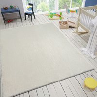 Kinderzimmer Teppich Waschbarer Rutschfester Kinderteppich Junge Mädchen Baby Weiche Einfarbige Muster,Creme, 60x100 cm von VIMODA