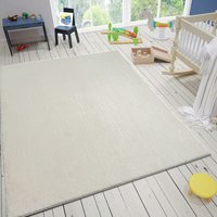 Vimoda - Kinderzimmer Teppich Waschbarer Rutschfester Kinderteppich Junge Mädchen Baby Weiche Einfarbige Muster,Creme, ø 120 cm Rund von VIMODA