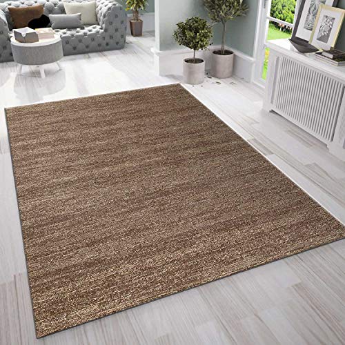 VIMODA Teppich Wohnzimmer Kurzflor Modern Meliert Oeko TEX Zertifiziert Farbechtheit Pflegeleicht in BRAUN, Maße:120 x 170 cm von VIMODA