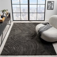 Teppich Wohnzimmer teppich Schlafzimmer 3D Effekt modern Weich kurzflor Wellenmuster Qualitativ,200 x 290 cm, Anthrazit Teppich Wohnzimmer teppich Schlafzimmer 3D Effekt modern Weich kurzflor Wellenmuster Qualitativ,200 x 290 cm, Anthrazit von VIMODA