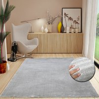 Teppich kurzflor Einfarbig Super Qualität Ultra Soft für Wohnzimmer, Kinderzimmer, Schlafzimmer Läufer,Grau, 120x170 cm von VIMODA