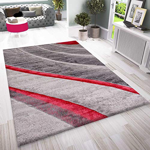 VIMODA Designer Moderner Wellen Teppich Wohnzimmer Inneneinrichtung Neu, Maße:120x170 cm von VIMODA