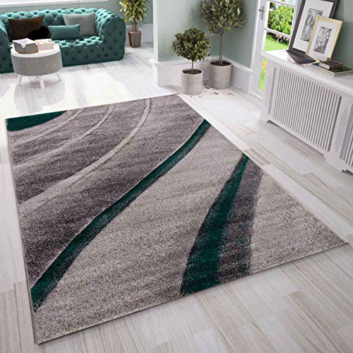 VIMODA Designer Moderner Wellen Teppich Wohnzimmer Inneneinrichtung Neu Grün, Maße:200x290 cm VIMODA Designer Moderner Wellen Teppich Wohnzimmer Inneneinrichtung Neu Grün, Maße:200x290 cm von VIMODA