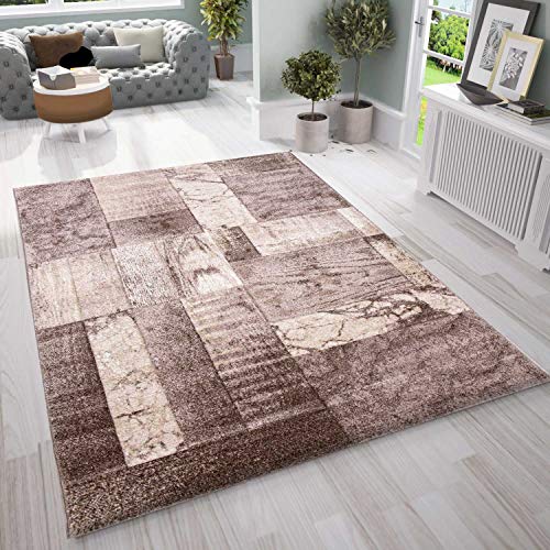 VIMODA Designer Teppich Wohnzimmer Inneneinrichtung Modern Beige, Maße:80x150 cm von VIMODA