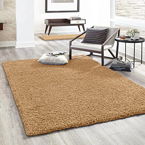 VIMODA Hochflor Teppich Prime Shaggy Langflor Wohnzimmer Schlafzimmer Modern Farben, Farbe:Beige, Maße:230x320 cm von VIMODA