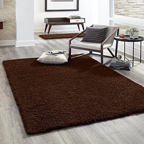 VIMODA Hochflor Teppich Prime Shaggy Langflor Wohnzimmer Schlafzimmer Modern Farben, Farbe:Braun, Maße:230x320 cm VIMODA Hochflor Teppich Prime Shaggy Langflor Wohnzimmer Schlafzimmer Modern Farben, Farbe:Braun, Maße:230x320 cm von VIMODA