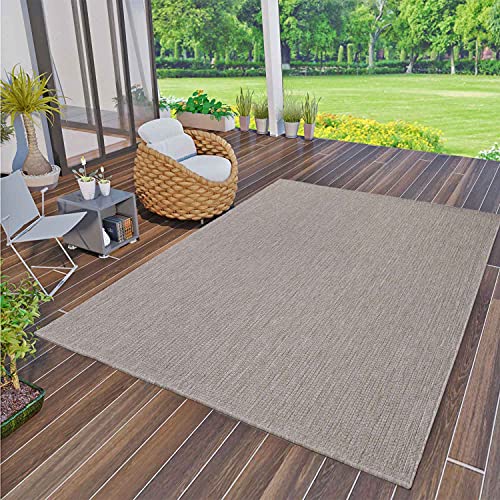 VIMODA In- und Outdoor Teppiche Flachgewebe Terrassen Natur Look In Grau & Beige, Farbe:Grau, Maße:80x150 cm VIMODA In- und Outdoor Teppiche Flachgewebe Terrassen Natur Look In Grau & Beige, Farbe:Grau, Maße:80x150 cm von VIMODA