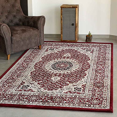 VIMODA Klassisch Orient Teppich dicht gewebt in Dunkel Rot, Maße:200 x 290 cm von VIMODA