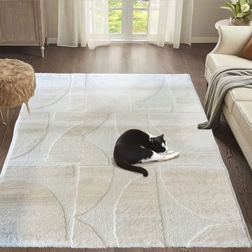 VIMODA Moderne Teppiche Wohnzimmer Schlafzimmer Boho Optik Skandinavisch Hochtief, Farbe:635C, Maße:80x150 cm VIMODA Moderne Teppiche Wohnzimmer Schlafzimmer Boho Optik Skandinavisch Hochtief, Farbe:635C, Maße:80x150 cm von VIMODA