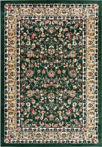 VIMODA Teppich Orientalisch kurzflor Klassisch Wohnzimmer, Esszimer, Flur- Grün, Farbe:G2430, Size:160 cm Round VIMODA Teppich Orientalisch kurzflor Klassisch Wohnzimmer, Esszimer, Flur- Grün, Farbe:G2430, Size:160 cm Round von VIMODA