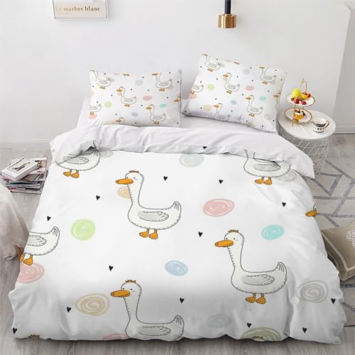 VIMOOR Bettwäsche 135x200 Ente 3D Bettwäsche Set 3teilig für Kinder Jungen Mädchen Cartoon-Tiere 100% Mikrofaser Weich Teenager Bettbezug mit Reißverschluss und 2 Kissenbezüge 80x80 Winter VIMOOR Bettwäsche 135x200 Ente 3D Bettwäsche Set 3teilig für Kinder Jungen Mädchen Cartoon-Tiere 100% Mikrofaser Weich Teenager Bettbezug mit Reißverschluss und 2 Kissenbezüge 80x80 Winter von VIMOOR