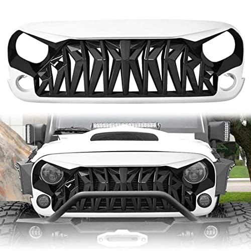 VINAMY Auto-Frontkühlergrills für Jeep Wrangler JK 2007-2018 Frontstoßstangenmaske, Autogrill, modifiziertes Zubehör,C VINAMY Auto-Frontkühlergrills für Jeep Wrangler JK 2007-2018 Frontstoßstangenmaske, Autogrill, modifiziertes Zubehör,C von VINAMY