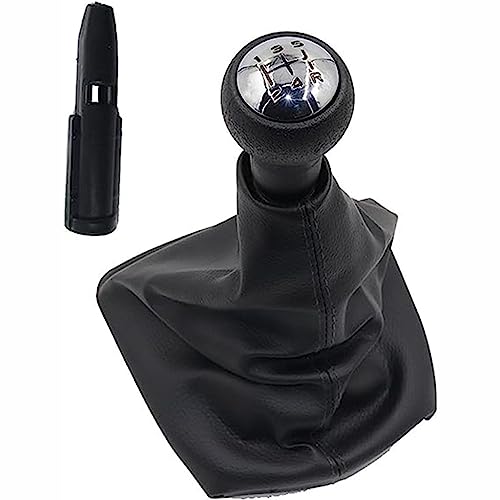 VINAMY Auto Schaltknäufe für Peugeot 307 (2001-2008),Schaltknauf Schalthebel Steuerknüppel Schaltgetriebe Gang Umschaltknopf Innenausstattung Ersatz Passt,A-5 Speed Black Set von VINAMY