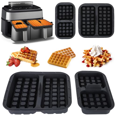 VINATO 2er-Set Silikon Waffelformen für Airfryer 3000/5000 Series | Airfryer Zubehör | Heißluftfritteuse Zubehör von VINATO