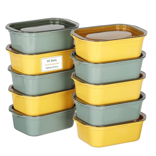 VINATO Frischhaltedosen mit Deckel 10er Set – 500ml Gefrierdosen aus BPA-freiem PP, stapelbare Vorratsdosen mit Deckel, mikrowellen- & gefrierschrankgeeignet VINATO Frischhaltedosen mit Deckel 10er Set – 500ml Gefrierdosen aus BPA-freiem PP, stapelbare Vorratsdosen mit Deckel, mikrowellen- & gefrierschrankgeeignet von VINATO