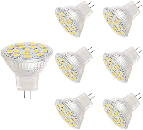 MR11 LED-Glühbirnen, 12 V 3.5 W MR11-Glühbirnen gleich 25–35 W Halogen-Spot-Lampen, GU4.0-Sockel, warmweiß (3000 K, 6 Stück) von VINBE