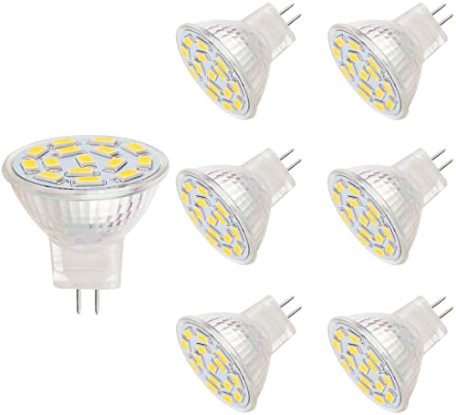 MR11 LED-Glühbirnen, 12 V 3,5 W MR11-Glühbirnen gleich 25–35 W Halogen-Spot-Lampen, GU4.0-Sockel, weiß (6000 K, 6 Stück) von VINBE