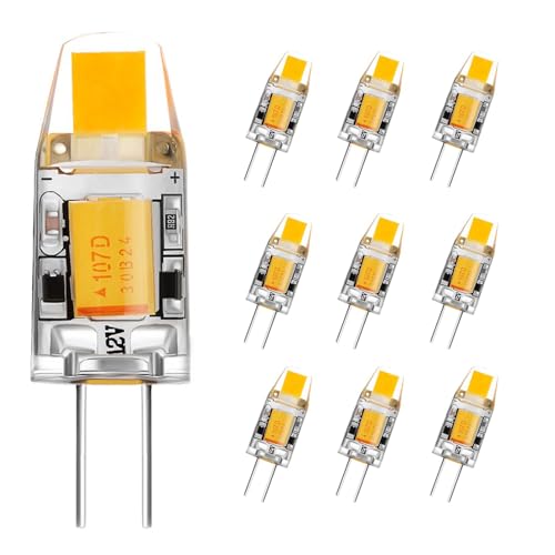 VINBE G4 COB LED Lampe AC/DC12V 2W 140lm Warm Weiß nicht dimmbar 10 Stück, 3000K von VINBE