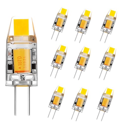VINBE G4 COB LED Lampe AC/DC12V 2W 140lm Weiß nicht dimmbar 10 Stück, 6000K von VINBE