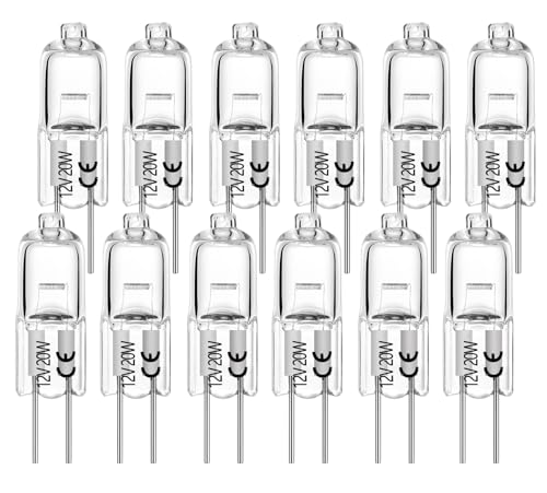 VINBE G4 Halogenlampe 20W 340LM T3 Dual Pin AC/DC12V Licht, verwendet für Kuppeleuchten, Kronleuchter, Gleisbeleuchtung, Gleisbeleuchtung, warmweiß 2700K, 12 Pack VINBE G4 Halogenlampe 20W 340LM T3 Dual Pin AC/DC12V Licht, verwendet für Kuppeleuchten, Kronleuchter, Gleisbeleuchtung, Gleisbeleuchtung, warmweiß 2700K, 12 Pack von VINBE