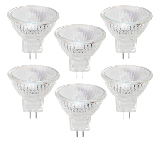 VINBE MR11 12V 20W Halogen GU4 Basis Scheinwerfer 2800K Warmweiß, Dimmbar, 6 Stück von VINBE