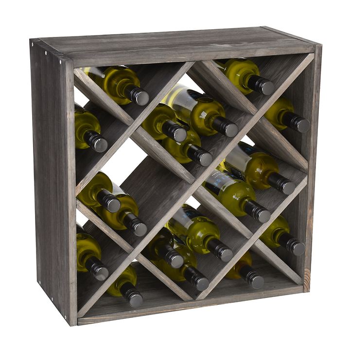 Weinregal 52 cm, Modul Raute, tobacco von VINCASA