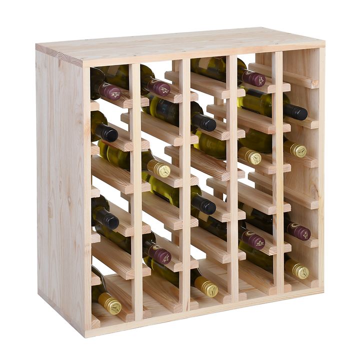 Weinregal 60 cm, Modul QUADRI, natur von VINCASA