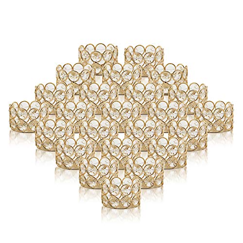 VINCIGANT 24P 2C Zylinder-Teelichthalter 24Pcs Gold von VINCIGANT