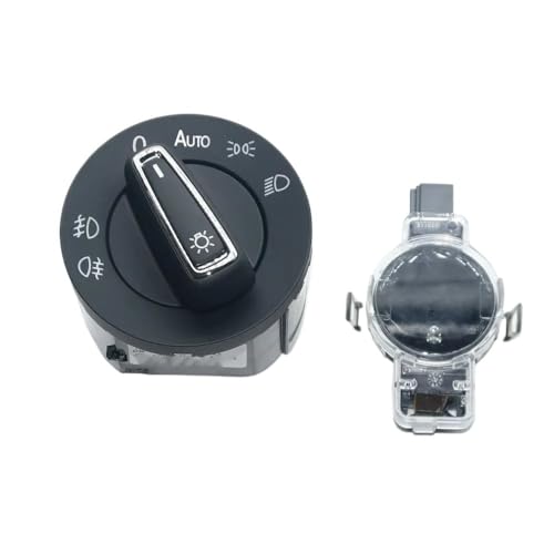 Kompatibel Mit VW Für Golf MK7 2014 2015 Für Polo 6c 2015 2 Stück Mqb Für Plattform Automatischer Scheinwerferschalter Und Regensensor 5GG941431D Hauptlichtschalter von VINCTV