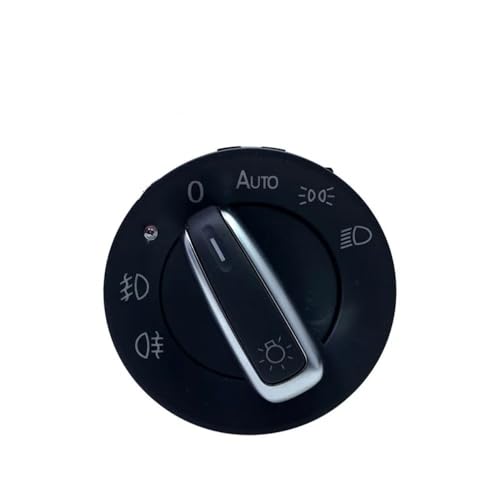 Kompatibel Mit VW Für Touran Für J&etta Mk5 Mk6 Für Passat B6 B7 2006-2014 Scheinwerferschalter Nebelscheinwerfer Lampenknopf 5ND941431B Hauptlichtschalter(With light sensor) von VINCTV